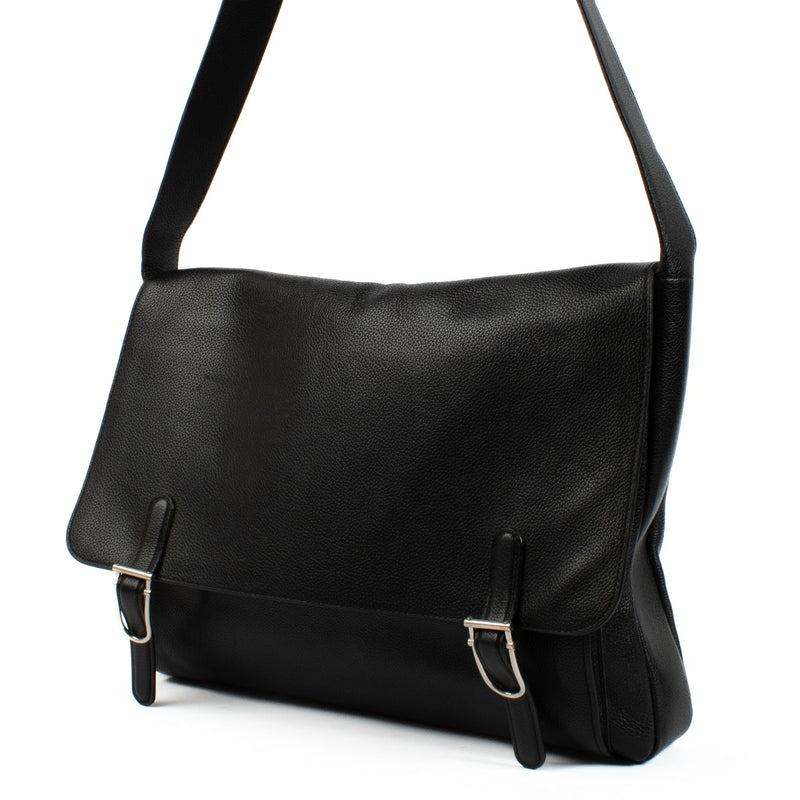 Delvaux Black Kot Kot Messenger Bag
