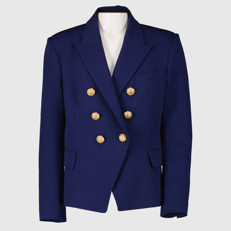 Authentic second-hand Balmain Blue Cotton 6 Button Jacket-Size FR 44 on labellov.com