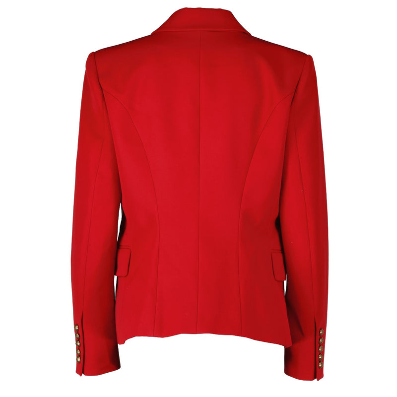 Balmain Red Wool 6 Button Jacket - Size FR44