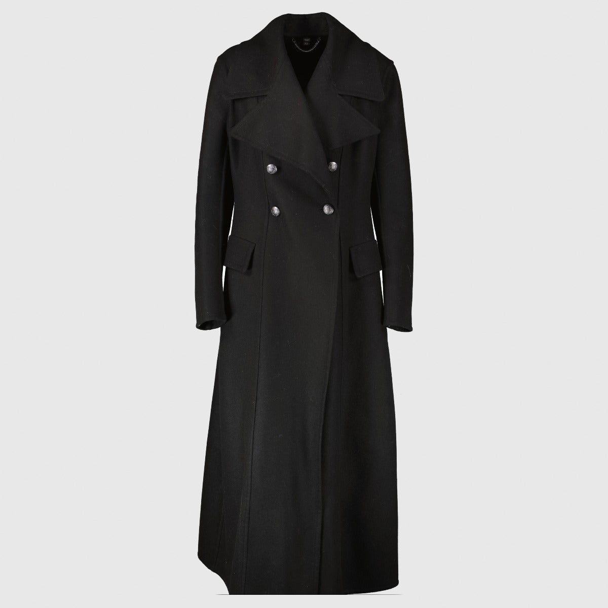 Authentic pre-loved Burberry Black Long Coat on Labellov.com