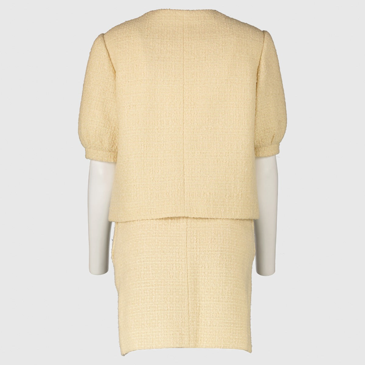 Authentic preloved Celine Yellow Tweed Skirt Suit - Size FR34 on Labellov.com