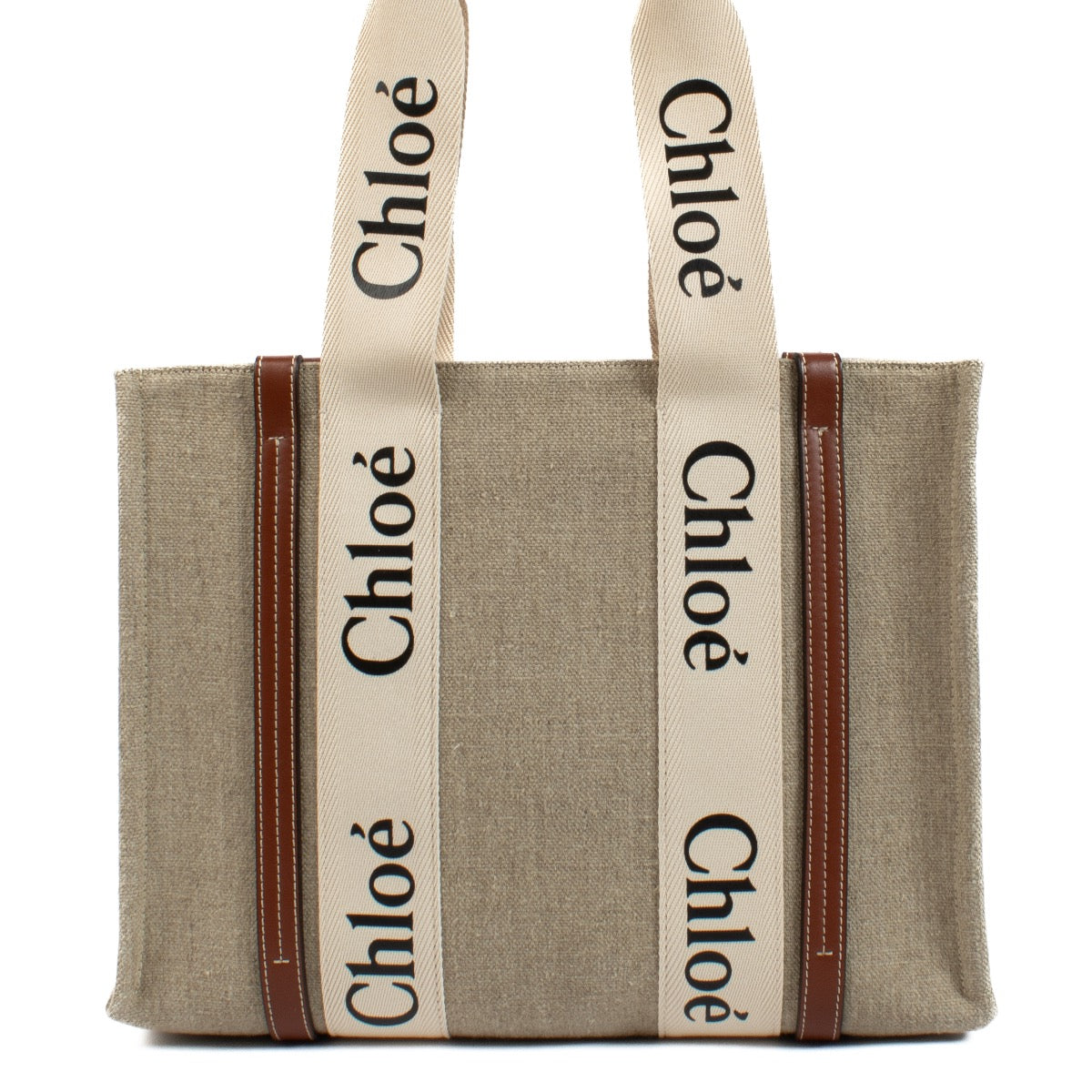 Shop 100% authentic Chloé Canvas Woody Large Tote Bag on Labellov.com
