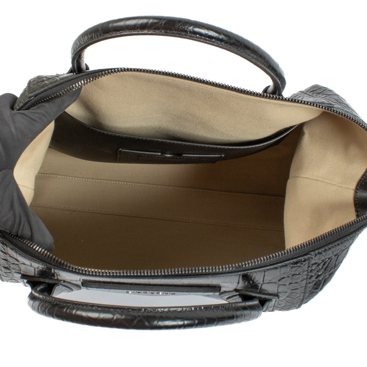 Givenchy Black Crocodile Embossed Medium Antigona Soft Bag