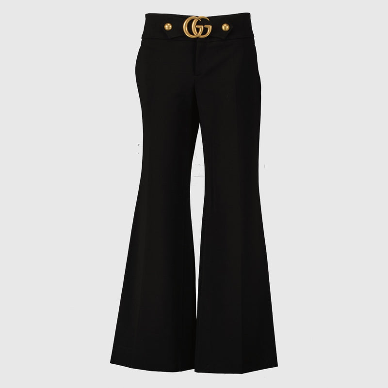 Authentic second-hand Gucci Black GG Trousers-Size IT 48 on labellov.com