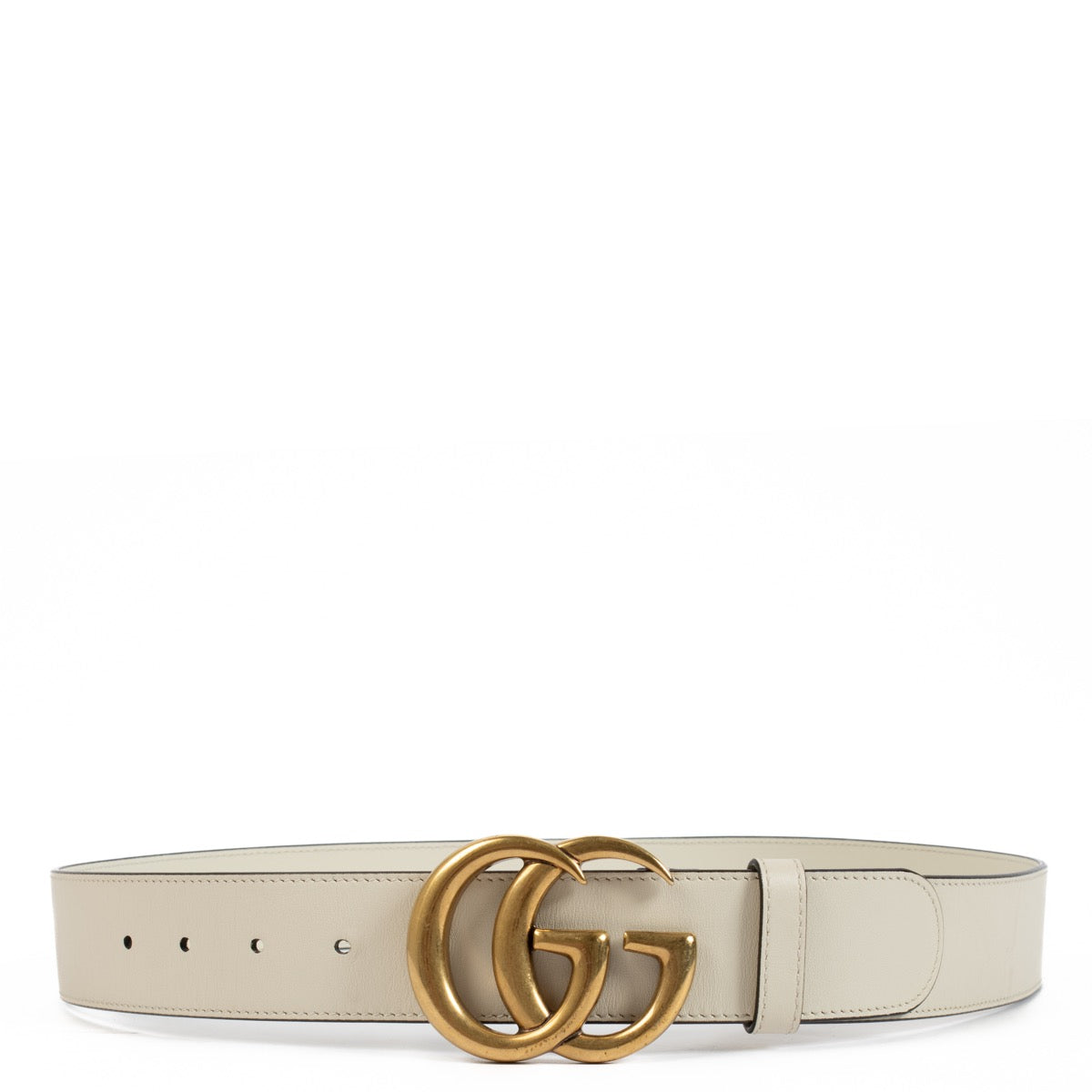 Authentic second hand Gucci White GG Marmont Belt - Size 90 on Labellov.com
