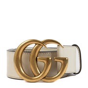 Authentic second hand Gucci White GG Marmont Belt - Size 90 on Labellov.com