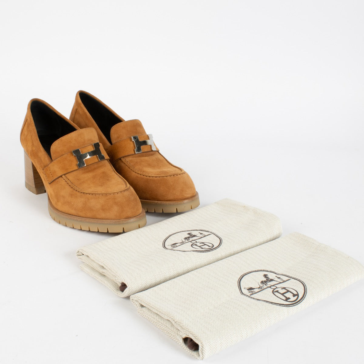 Authentic second hand Hermès natural Foch 60 pump-Size 39 1/2 on labellov.com
