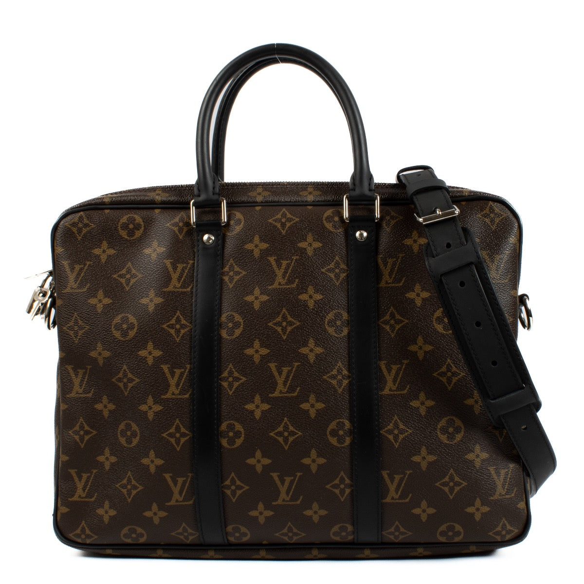 Authentic second hand Louis Vuitton Monogram Macassar Porte Documents Jour Business Bag on Labellov.com
