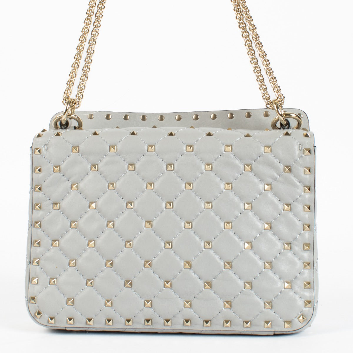 Authentic second hand Valentino Garavani Grey Small Rockstud Spike Bag on labellov.com
