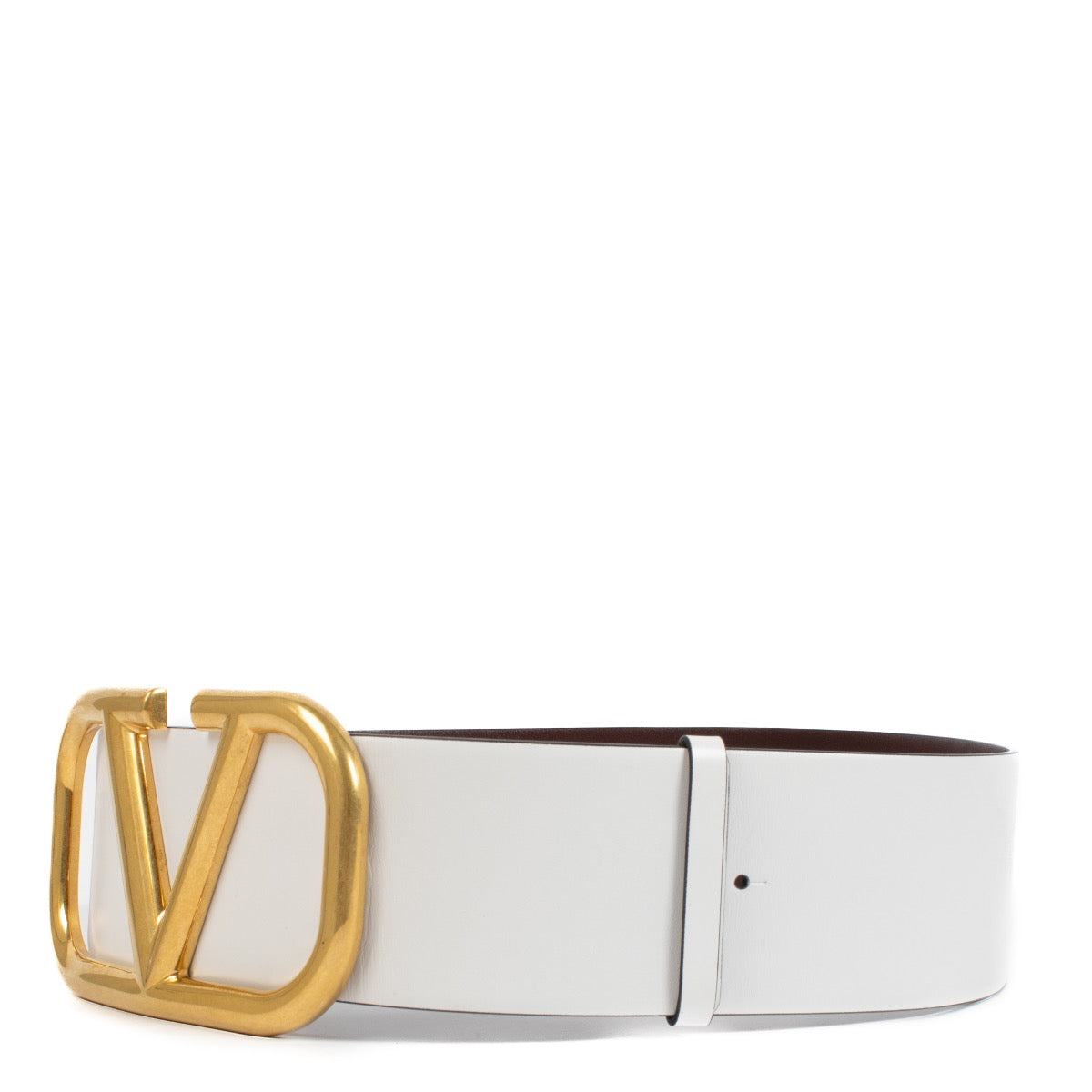 Buy authentic second hand Valentino Garavani White Vlogo Signature Wide Belt - Size 90 at Labellov.com