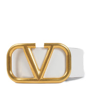 Buy authentic second hand Valentino Garavani White Vlogo Signature Wide Belt - Size 90 at Labellov.com