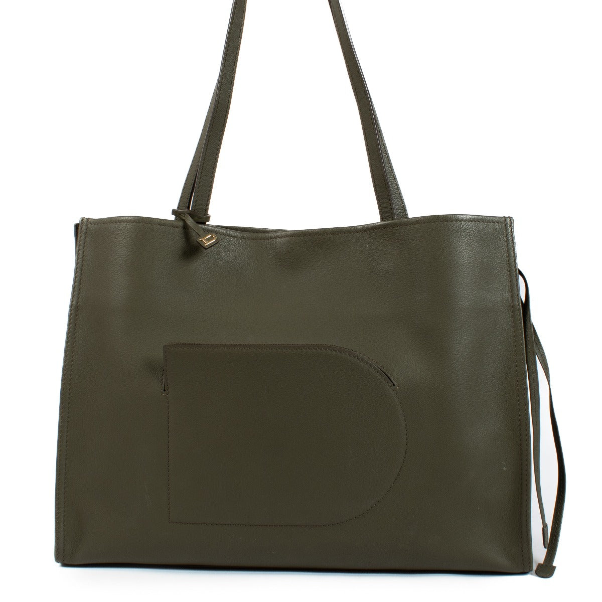 Delvaux Kaki Rodeo Calf D Tote Bag