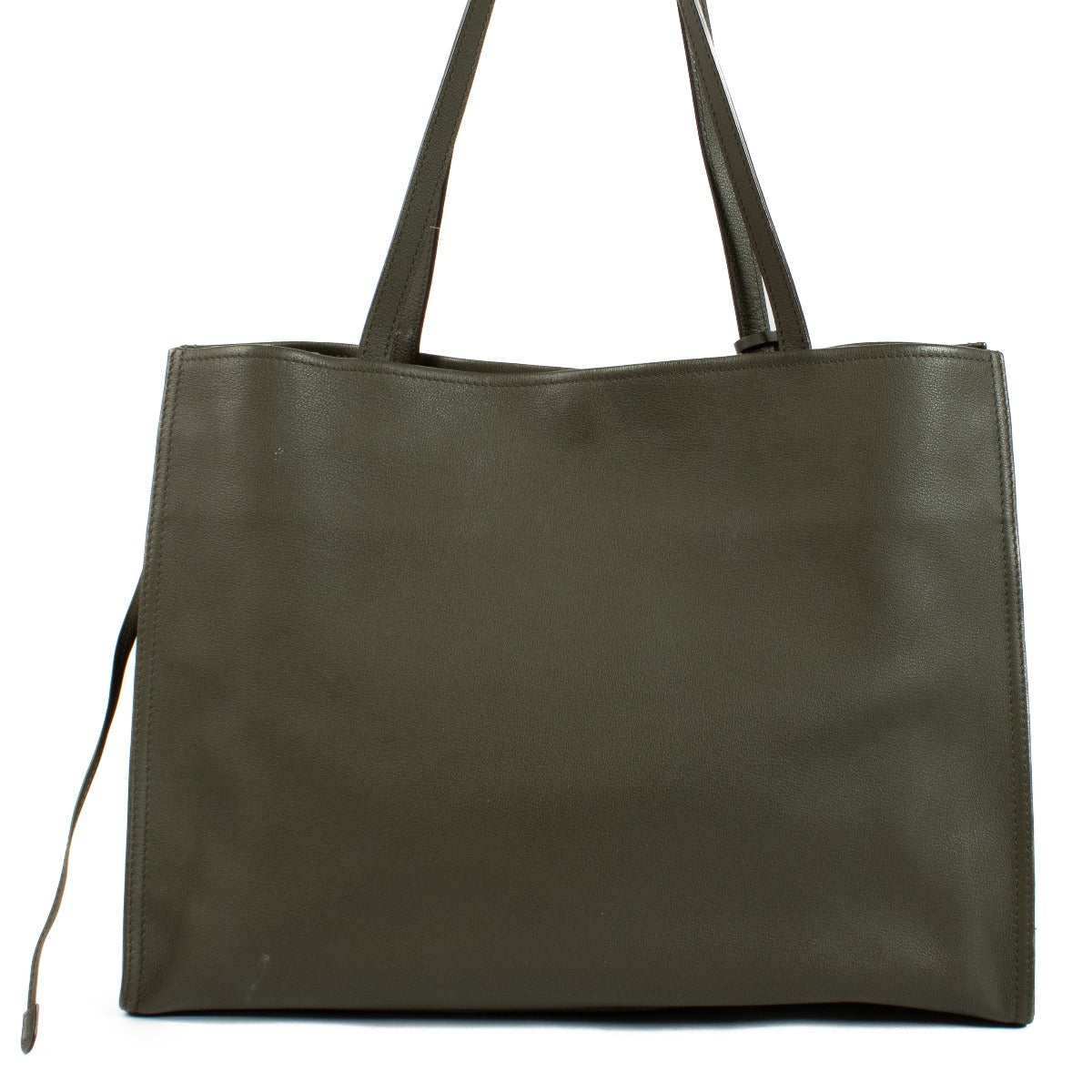 Delvaux Kaki Rodeo Kalfsleren D Tote Tas
