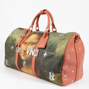Authentic second hand Louis Vuitton Masters x Jeff Koons Mona Lisa Keepall 50 on www.labellov.com
