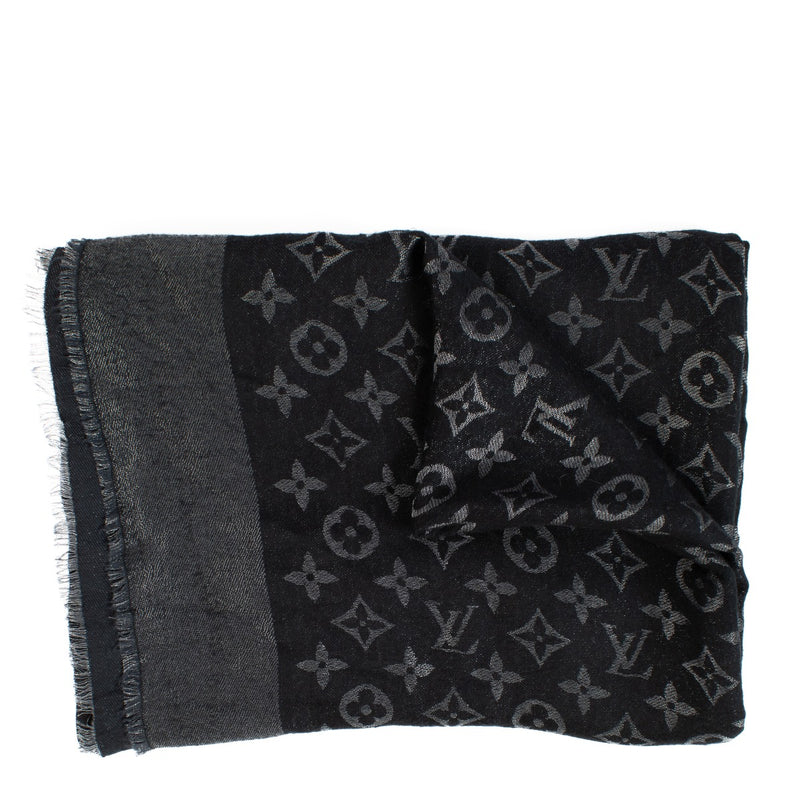 Louis Vuitton Black Monogram Shine Shawl