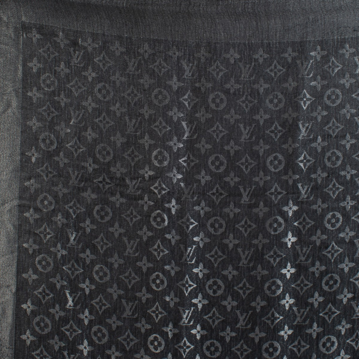 Louis Vuitton Zwarte Monogram Shine Sjaal