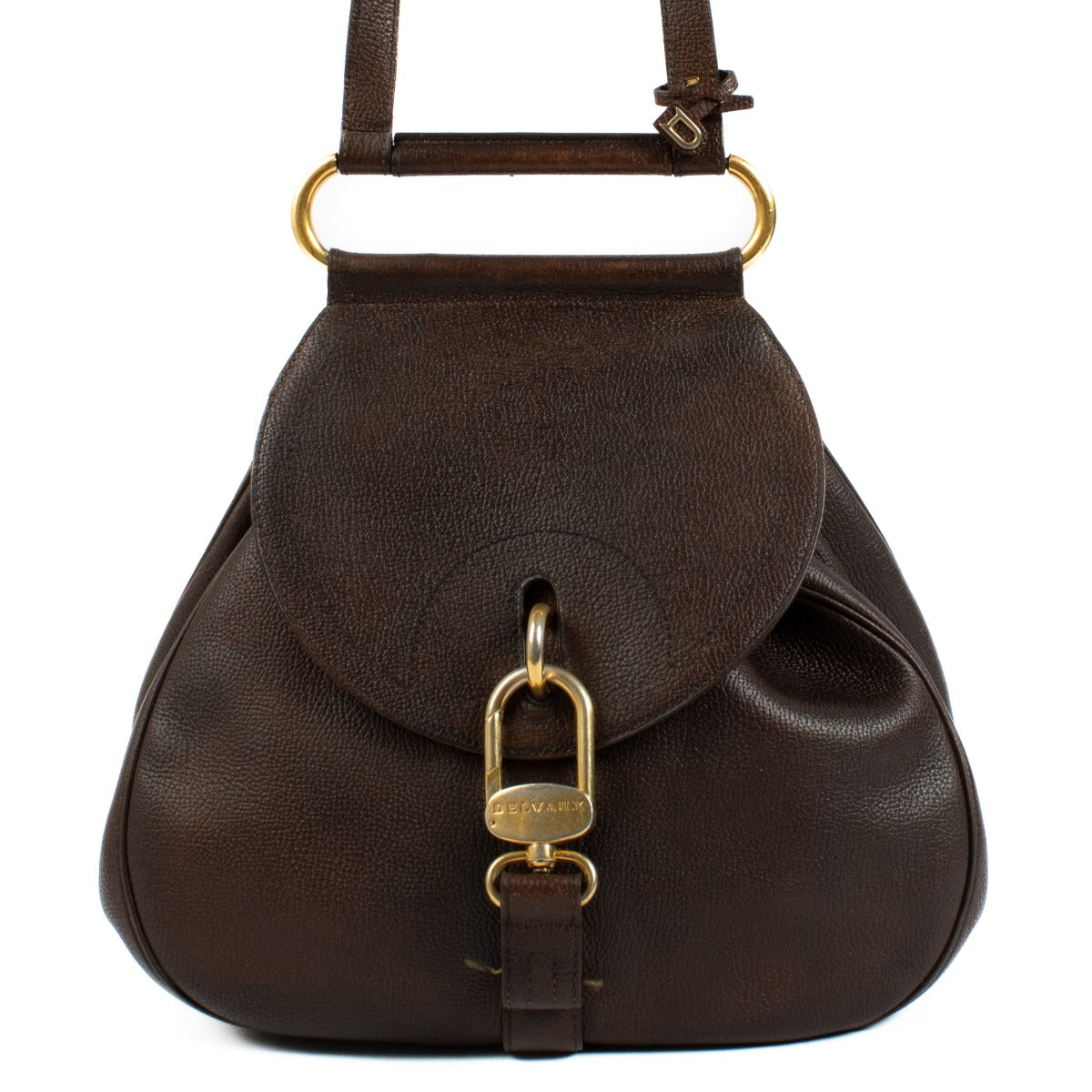 Delvaux Brown Cerceau GM Bag
