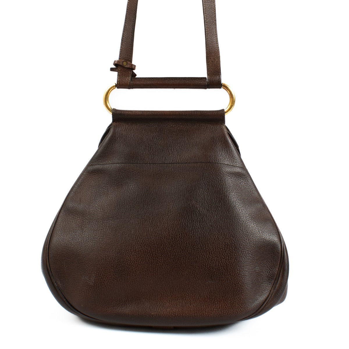 Delvaux Brown Leather Cerceau GM Bag