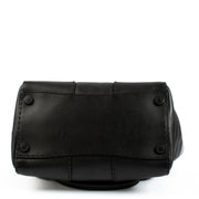 Prada Black City Calf Handbag in luxurious black calf leather, featuring a minimalist design, top handles, adjustable shoulder strap, and spacious interior. Shop now on Labellov.com.