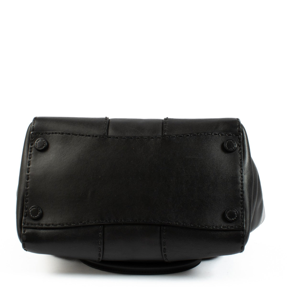 Prada Black City Calf Handbag in luxurious black calf leather, featuring a minimalist design, top handles, adjustable shoulder strap, and spacious interior. Shop now on Labellov.com.