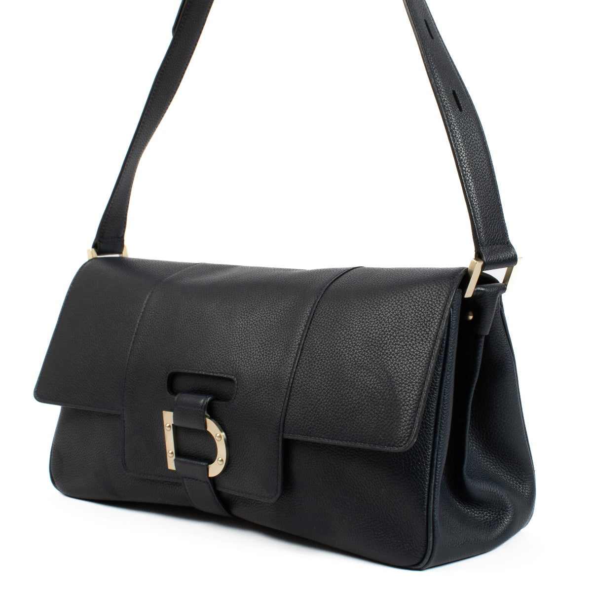 Buy authentic second hand Delvaux Blue Leather Le Colette GM Shoulder Bag at Labellov.com