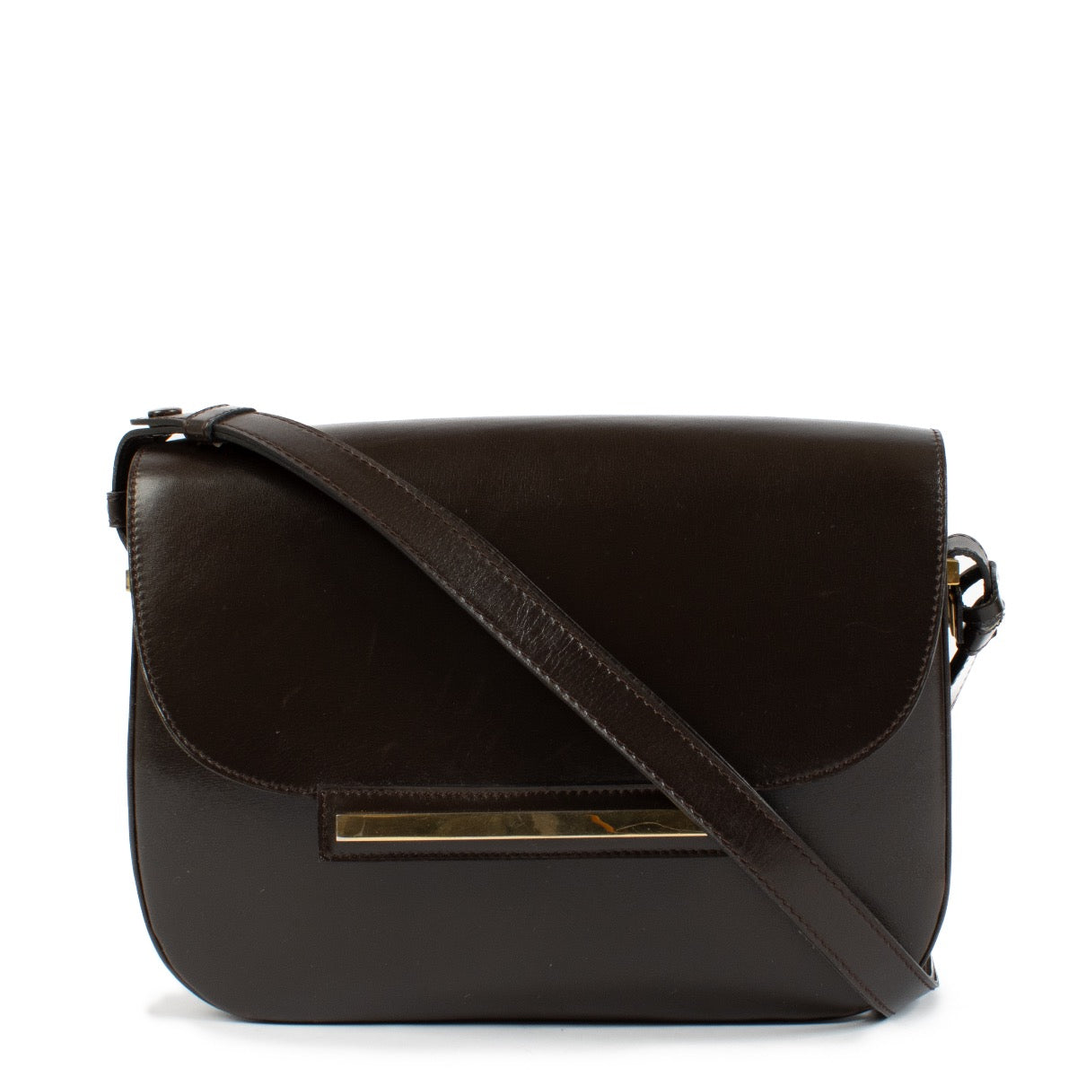 Authentic second hand Delvaux Brown Box Calf Vintage Bag on Labellov.com