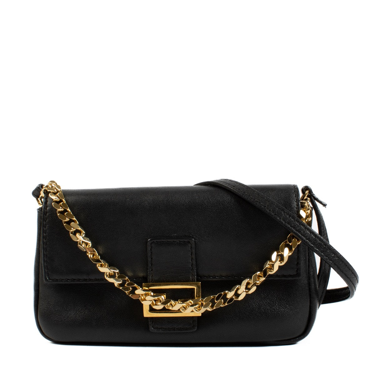 Authentic second hand Fendi Black Micro Baguette Bag on Labellov.com