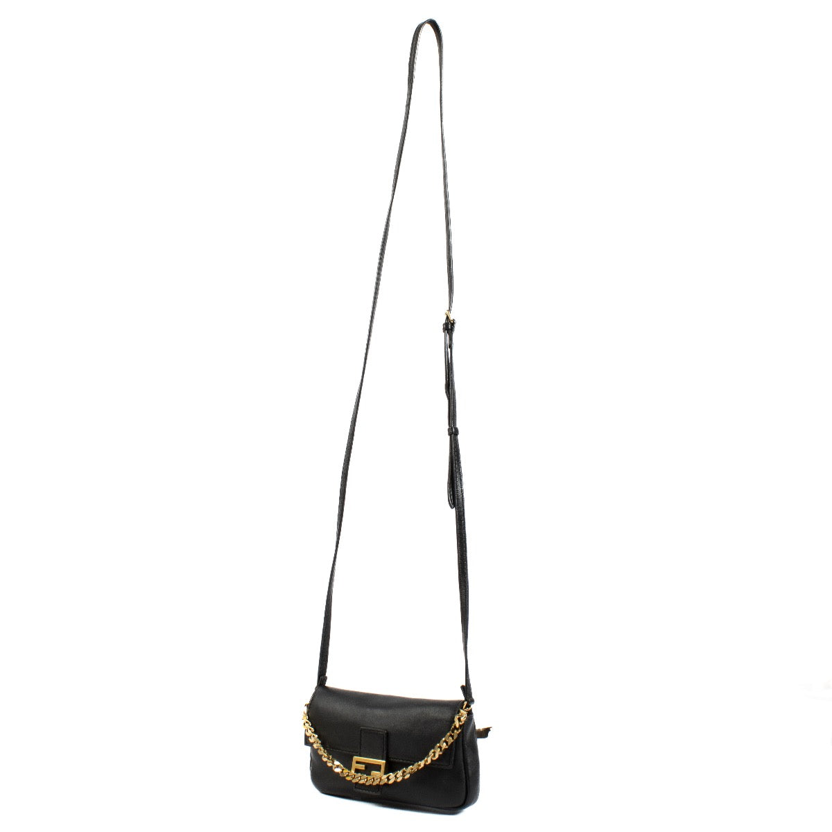 Authentic second hand Fendi Black Micro Baguette Bag on Labellov.com