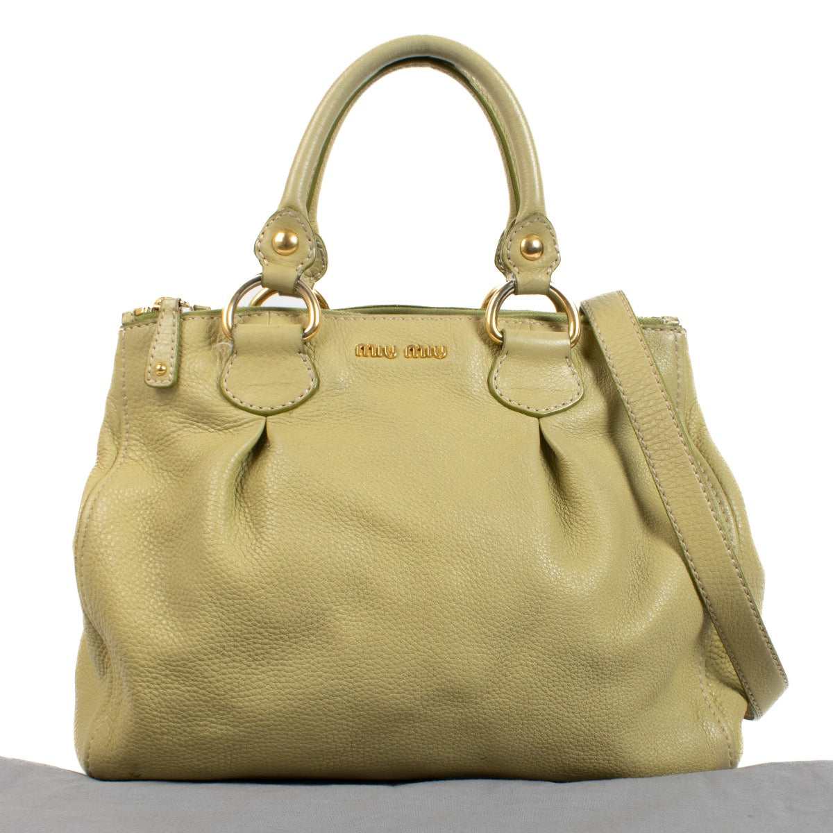 Authentic second hand Miu Miu Yellow Top Handle bag on Labellov.com