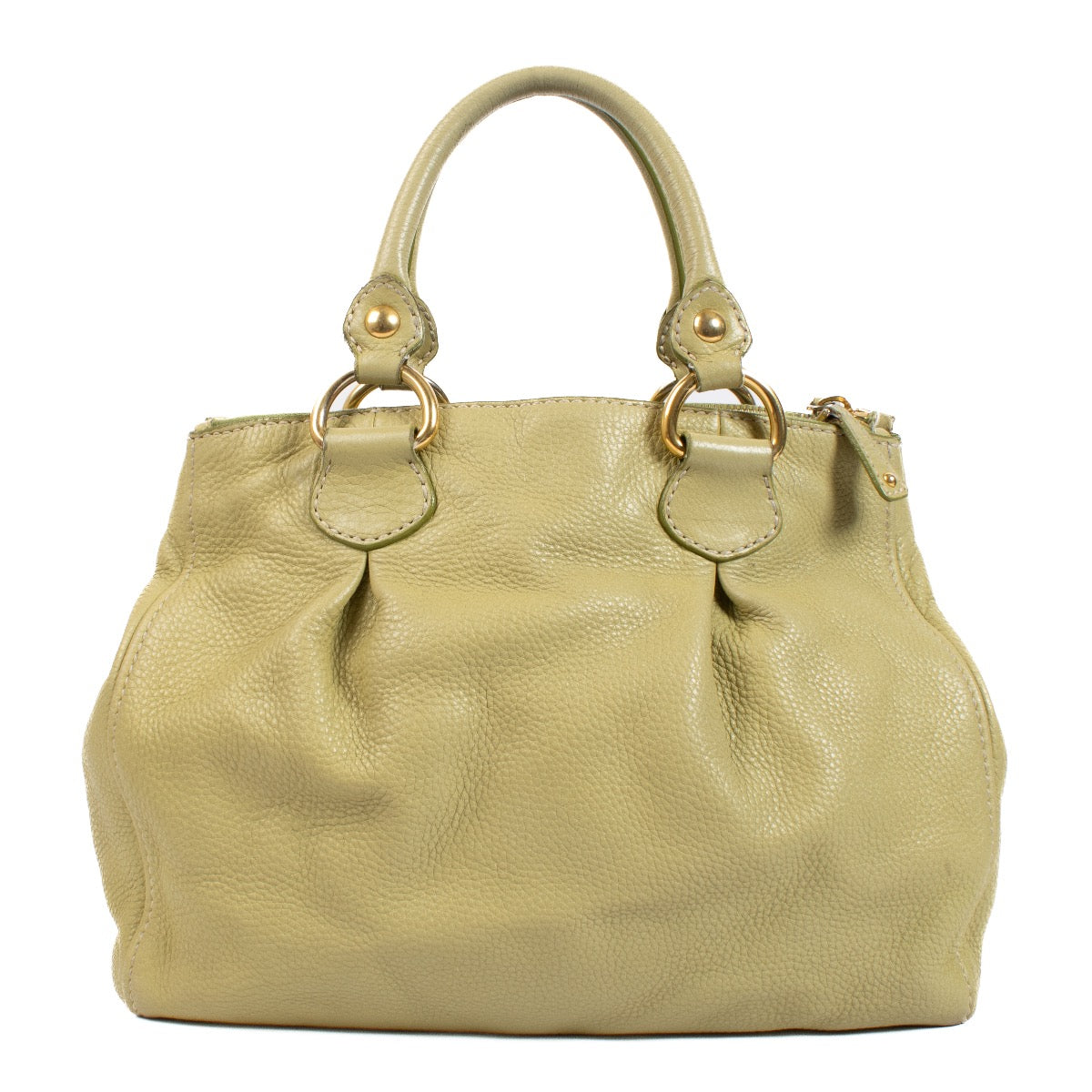 Authentic second hand Miu Miu Yellow Top Handle bag on Labellov.com