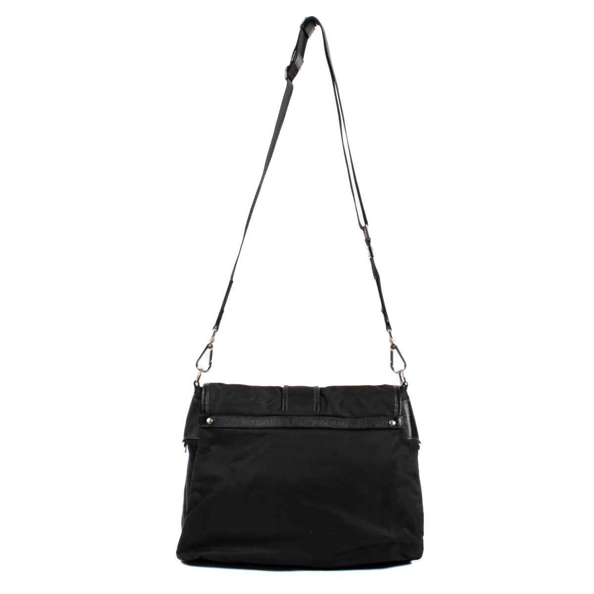 Authentic second hand Prada Black Nylon Messenger Bag on Labellov.com