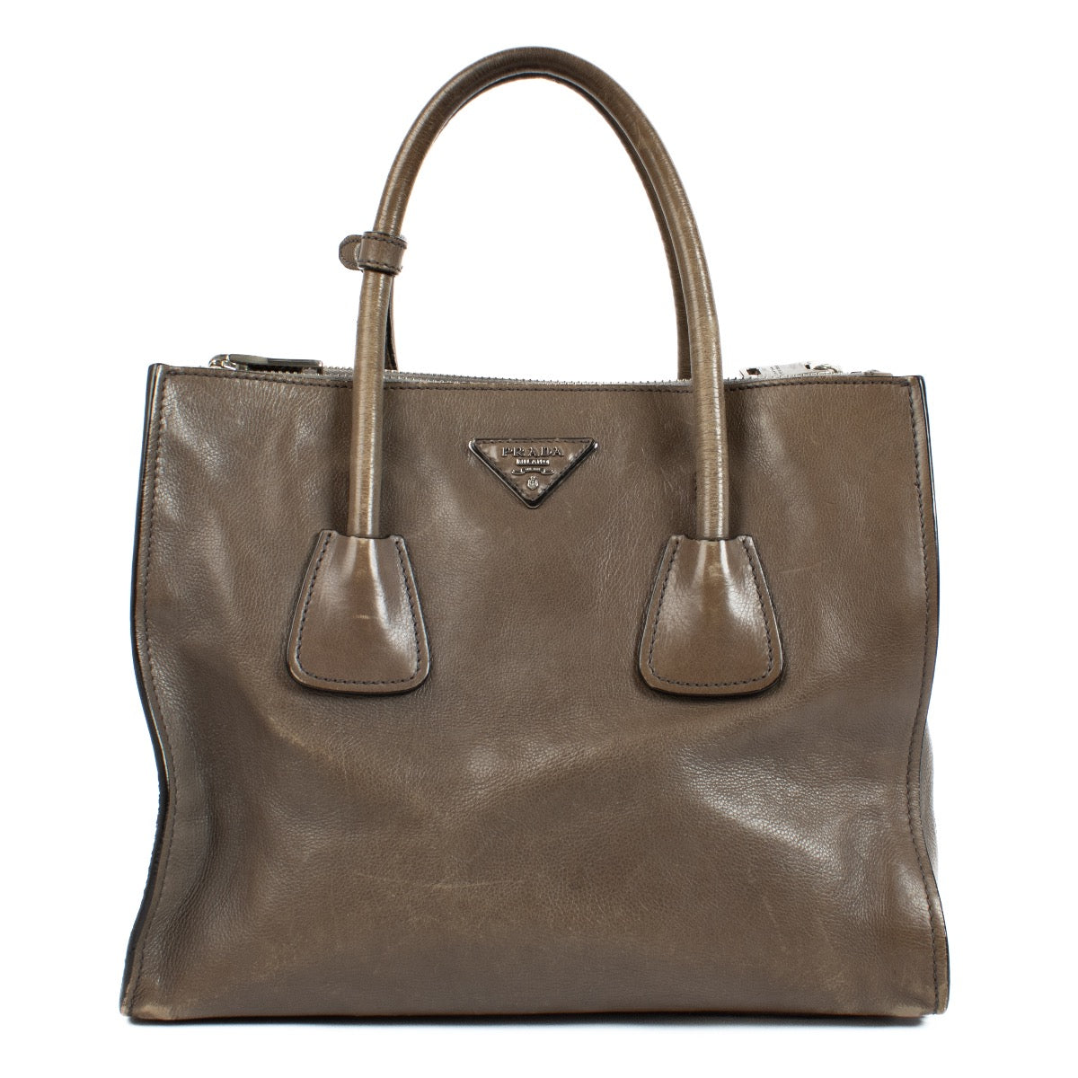 Authentic second hand Prada Brown City Calf Handbag on Labellov.com