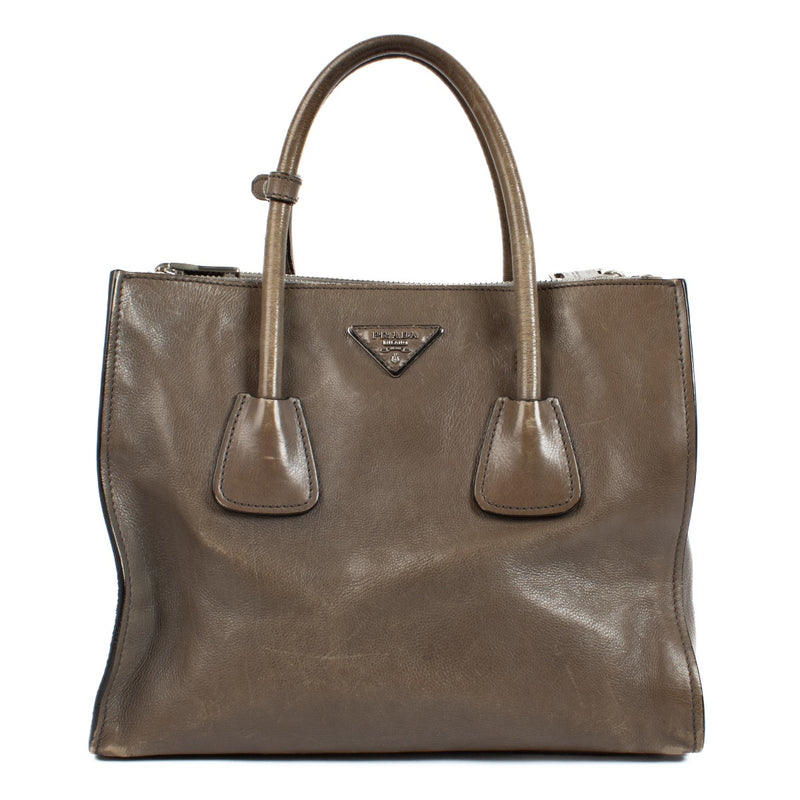 Authentic second hand Prada Brown City Calf Handbag on Labellov.com
