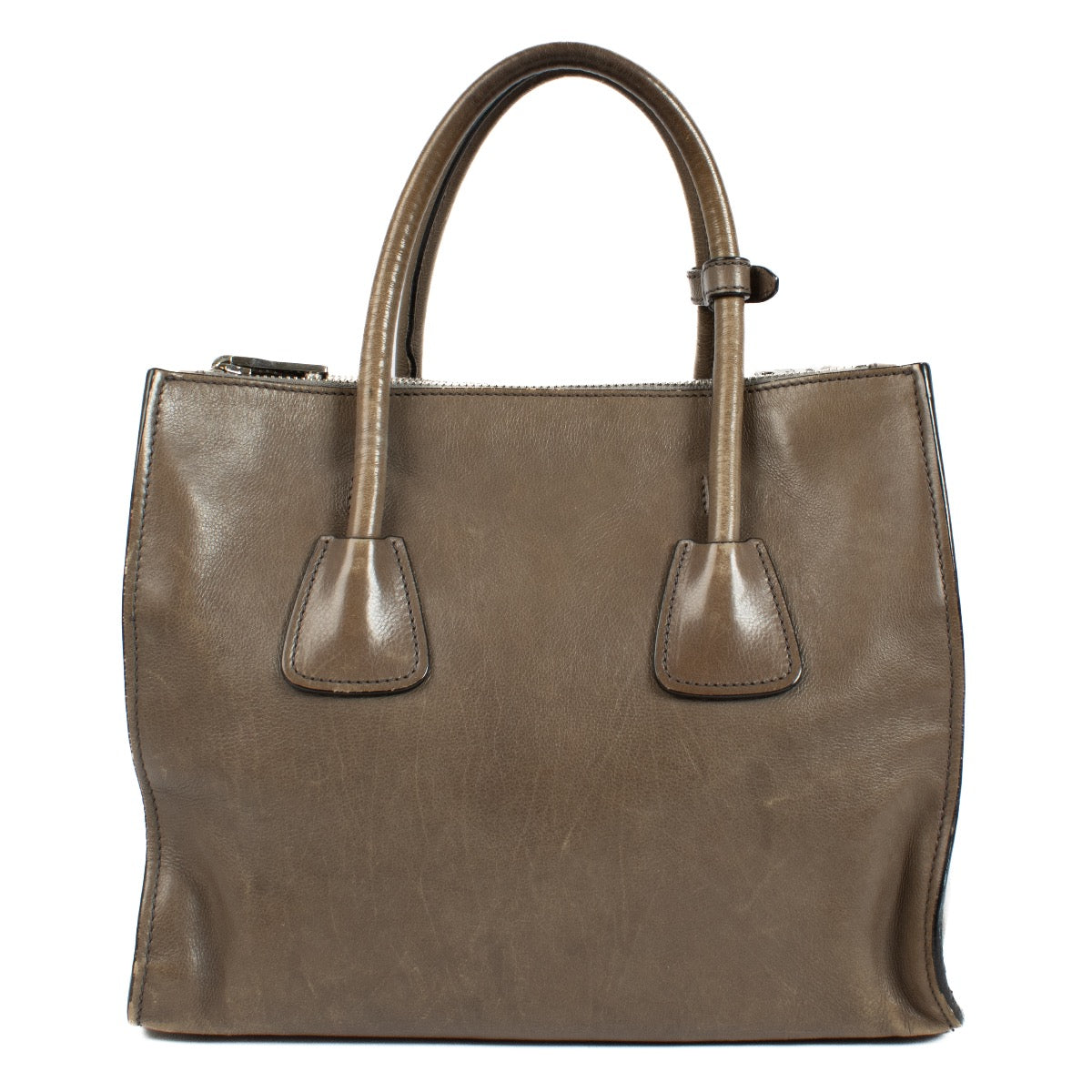 Authentic second hand Prada Brown City Calf Handbag on Labellov.com