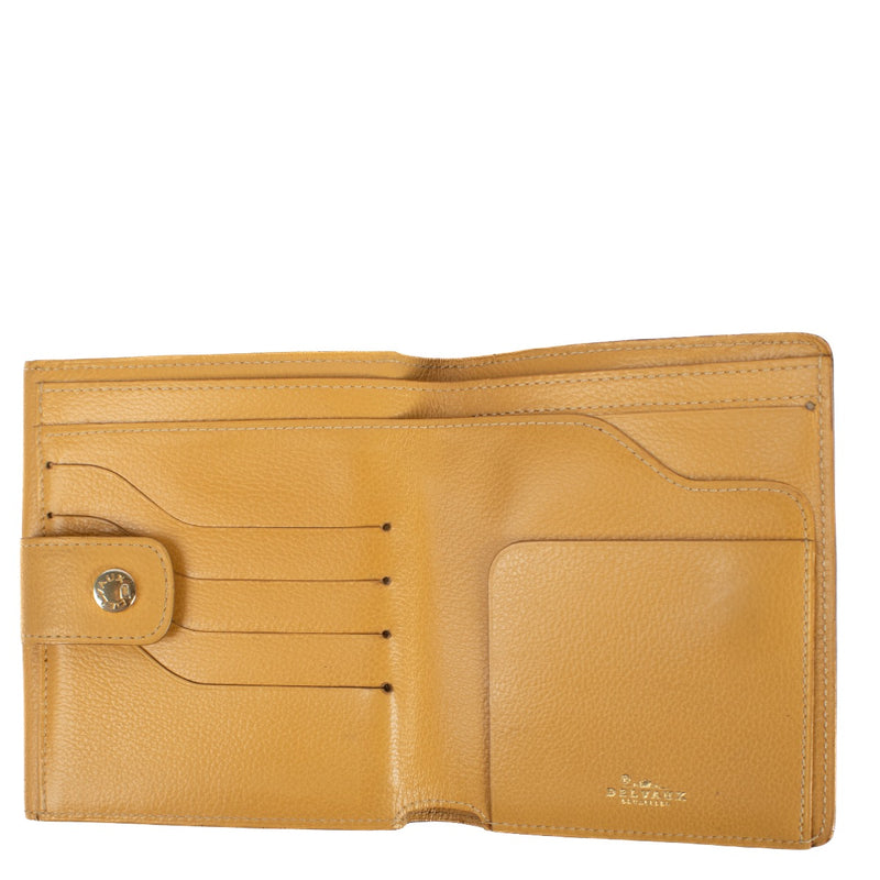 Buy authentic second hand Delvaux Yellow Leather Diabolo Wallet at Labellov.com