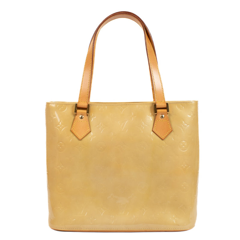 Authentic second hand Louis Vuitton Yellow Monogram Vernis Houston Bag on Labellov.com