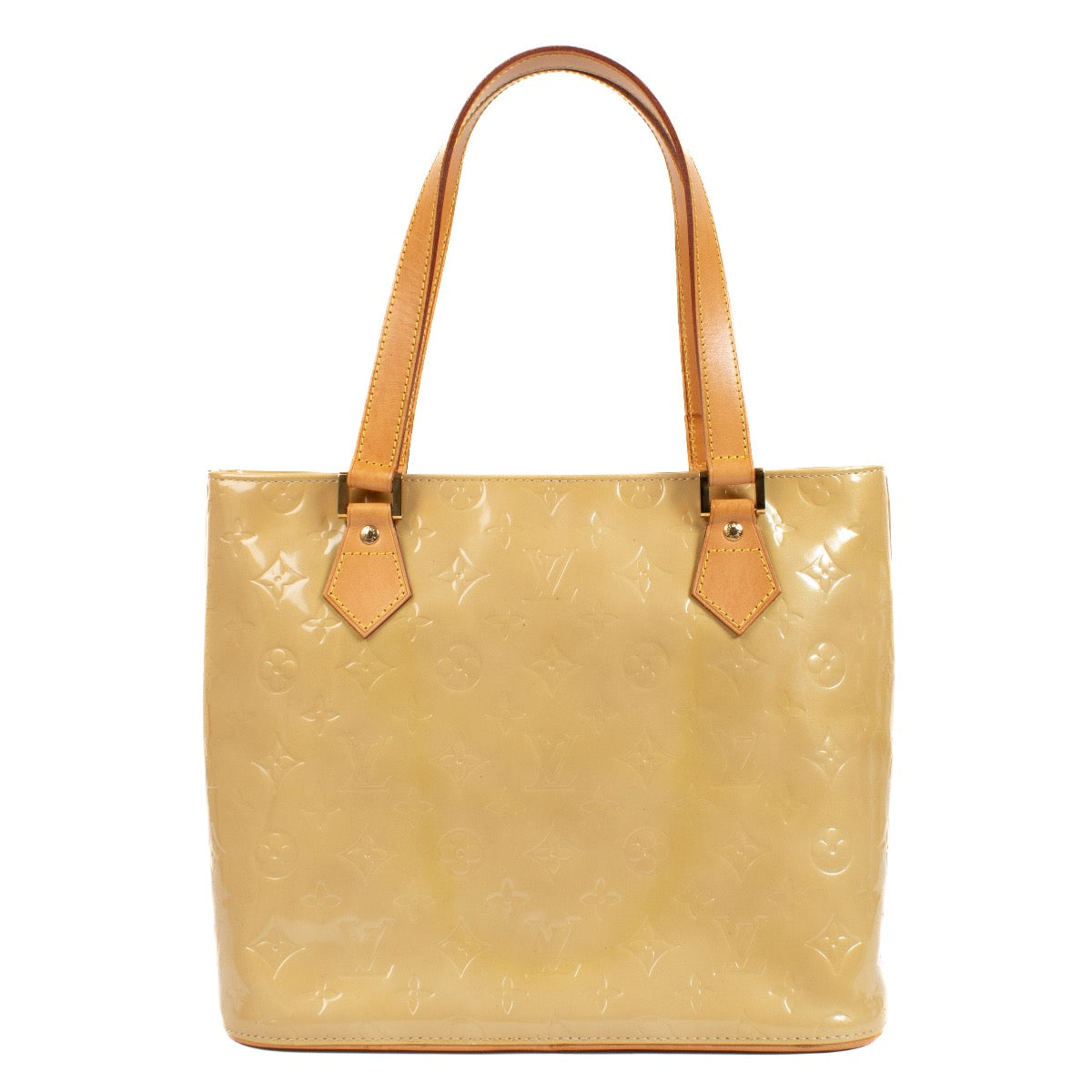 Authentic second hand Louis Vuitton Yellow Monogram Vernis Houston Bag on Labellov.com