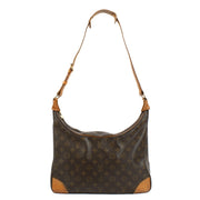 Louis Vuitton Monogram Vintage Boulogne Bag with iconic Monogram canvas, adjustable strap, and natural leather accents, showing minor signs of use for a classic vintage look. Shop now on Labellov.com.
