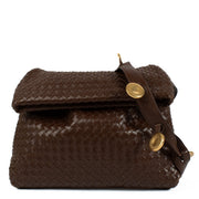 Authentic second hand Bottega Veneta Brown Intrecciato The Fold Bag on Labellov.com