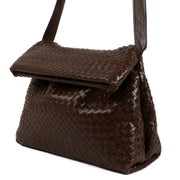 Authentic second hand Bottega Veneta Brown Intrecciato The Fold Bag on Labellov.com