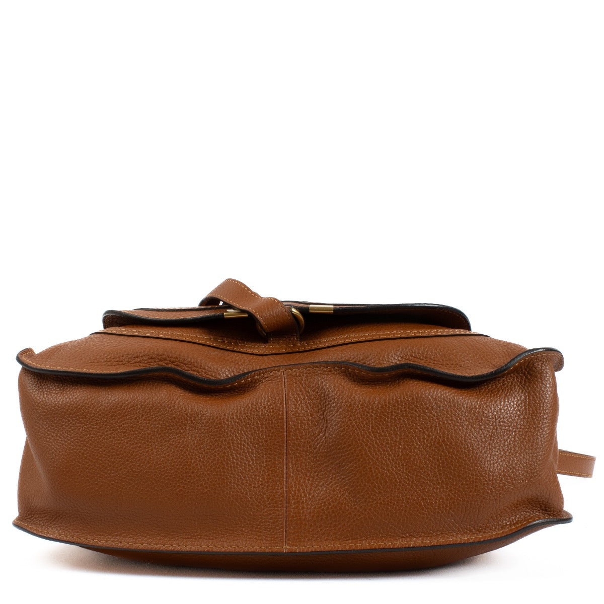 Buy authentic second hand Chloé Tan Grained Leather Marcie Bag at Labellov.com