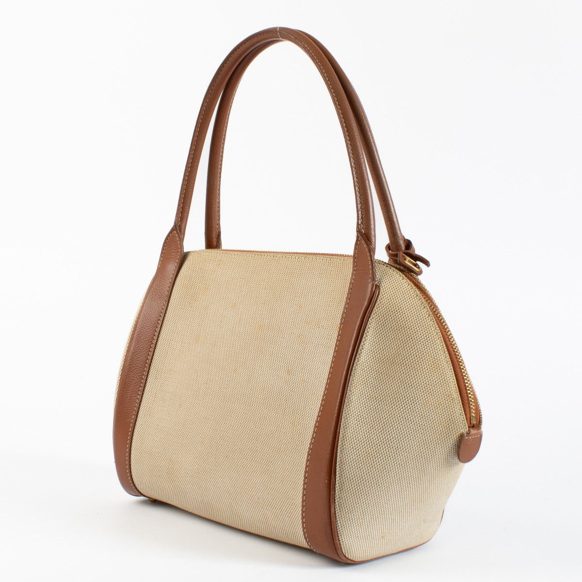 Authentic second hand Delvaux Beige Canvas Perle Bag on Labellov.com