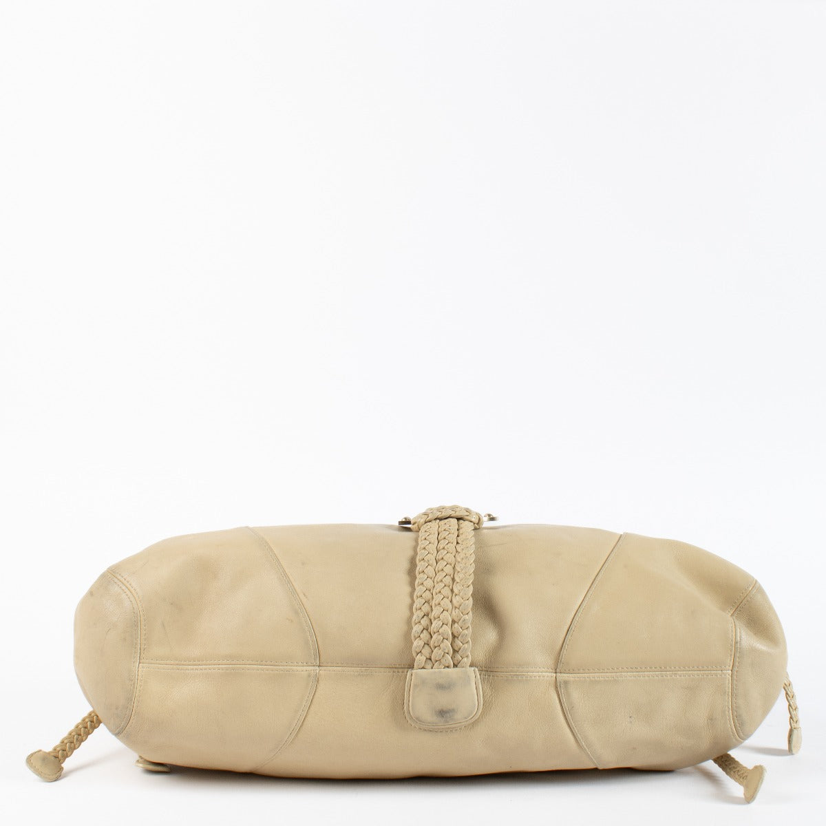 Authentic second hand Delvaux Eugène GM Cream Leather Shoulder Bag on Labellov.com