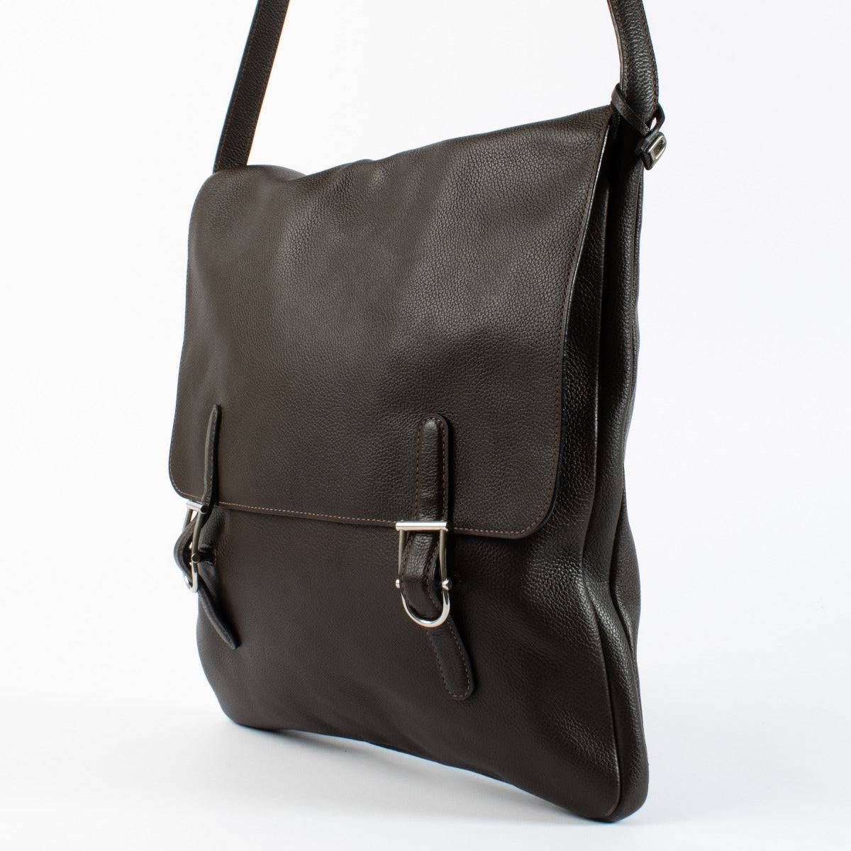 Authentic pre-loved Delvaux Brown Kot Kot Messenger Bag on Labellov.com