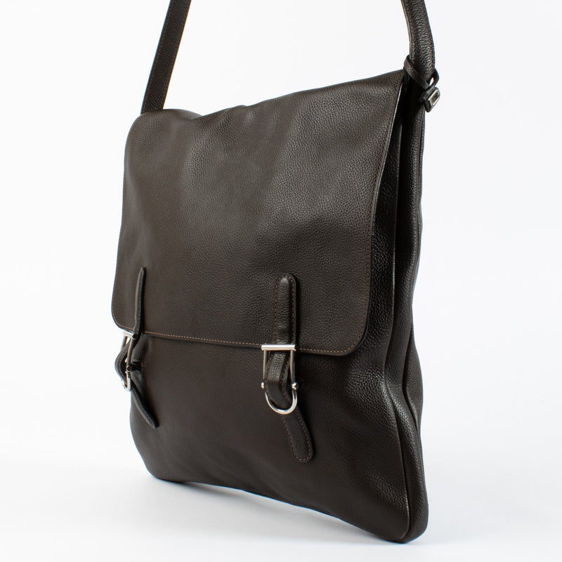 Authentic pre-loved Delvaux Brown Kot Kot Messenger Bag on Labellov.com
