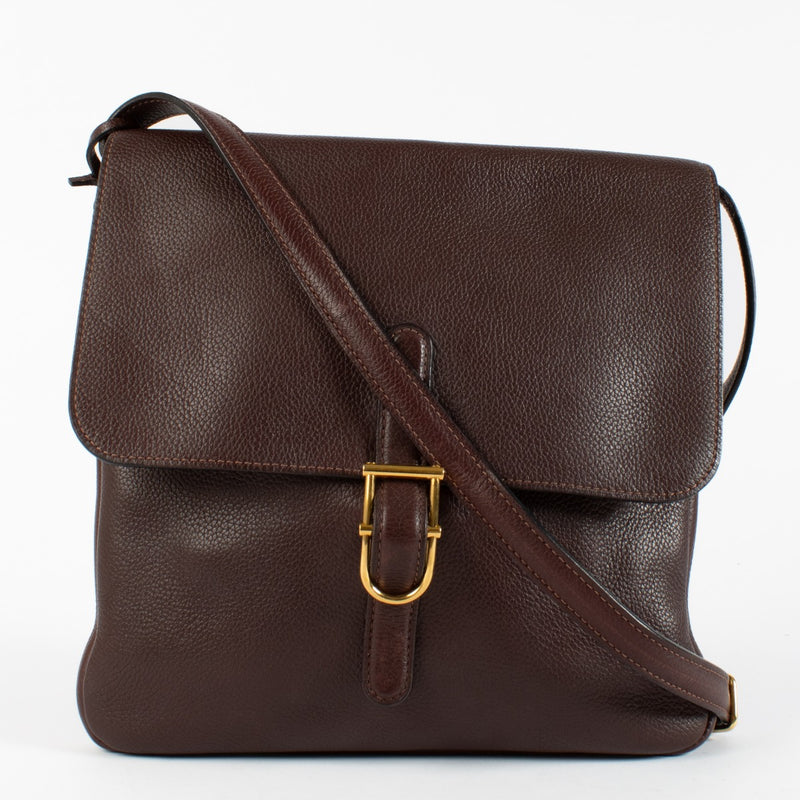 Authentic preloved Delvaux Burgundy Kot Messenger Bag on Labellov.com