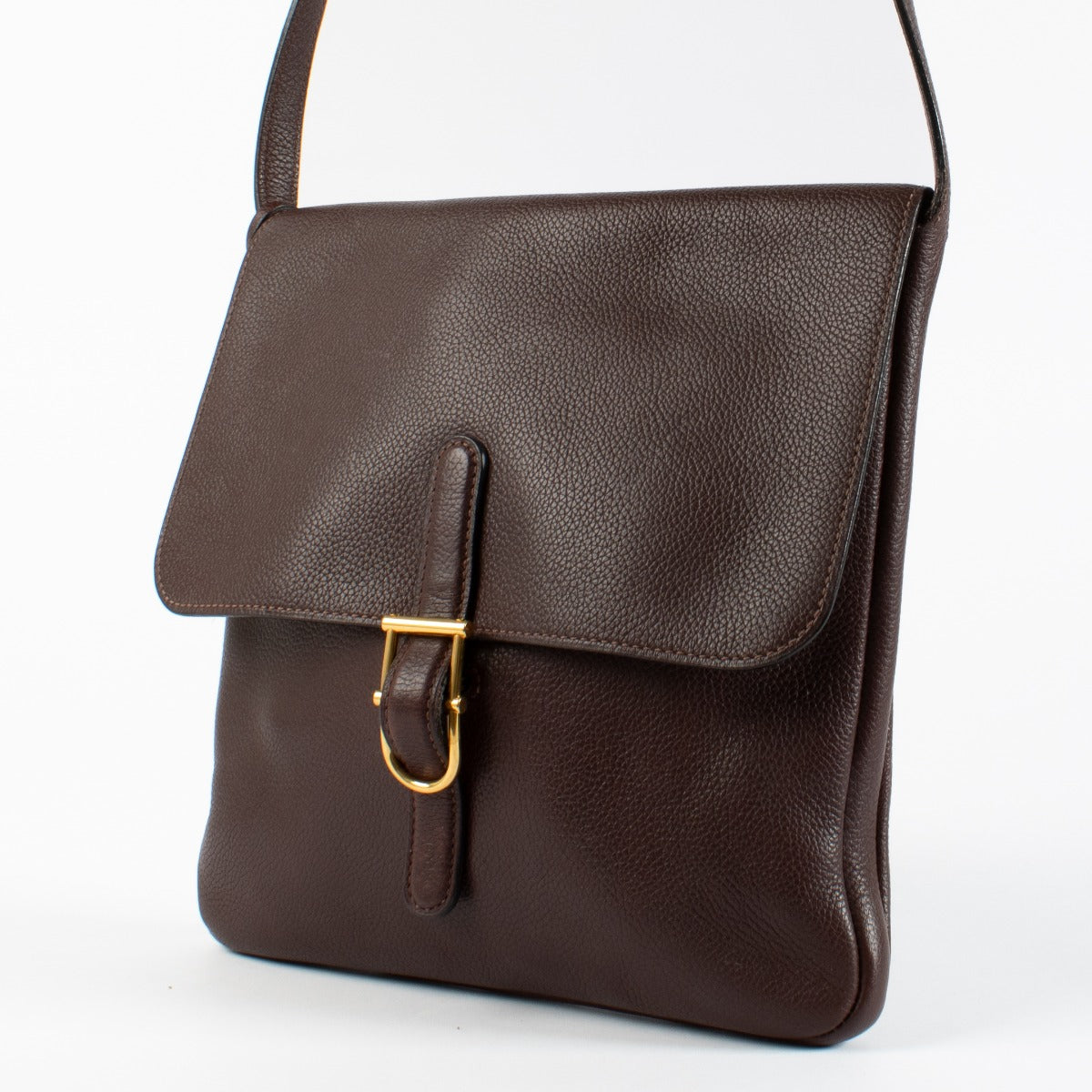 Authentic preloved Delvaux Burgundy Kot Messenger Bag on Labellov.com