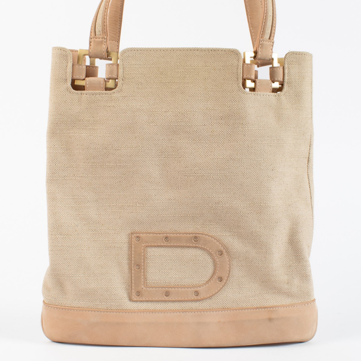 Authentic pre-loved Delvaux Beige Le Paul PM 'Toile Charleston' Tote Bag on Labellov.com