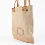 Authentic pre-loved Delvaux Beige Le Paul PM 'Toile Charleston' Tote Bag on Labellov.com