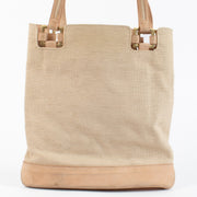 Authentic pre-loved Delvaux Beige Le Paul PM 'Toile Charleston' Tote Bag on Labellov.com